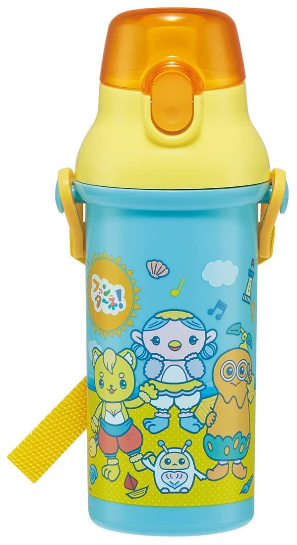 

Пляшка для води Skater Water Direct Dishwasher, виготовлена NHK для хлопчиків та дітей, 480 мл, для пиття, пластикова, з одним натисканням, безпечна, Японія, Fanta!, дівчата,
