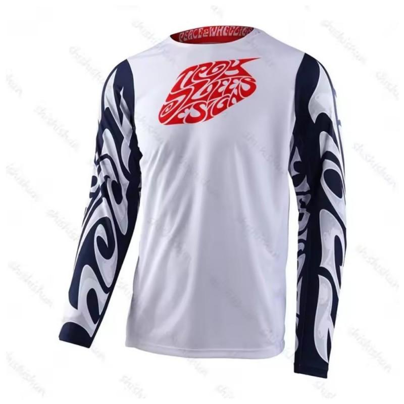 Mens Motocross Jersey BMX Mountain Bike Cycling Shirt Quick Dry Sports Top