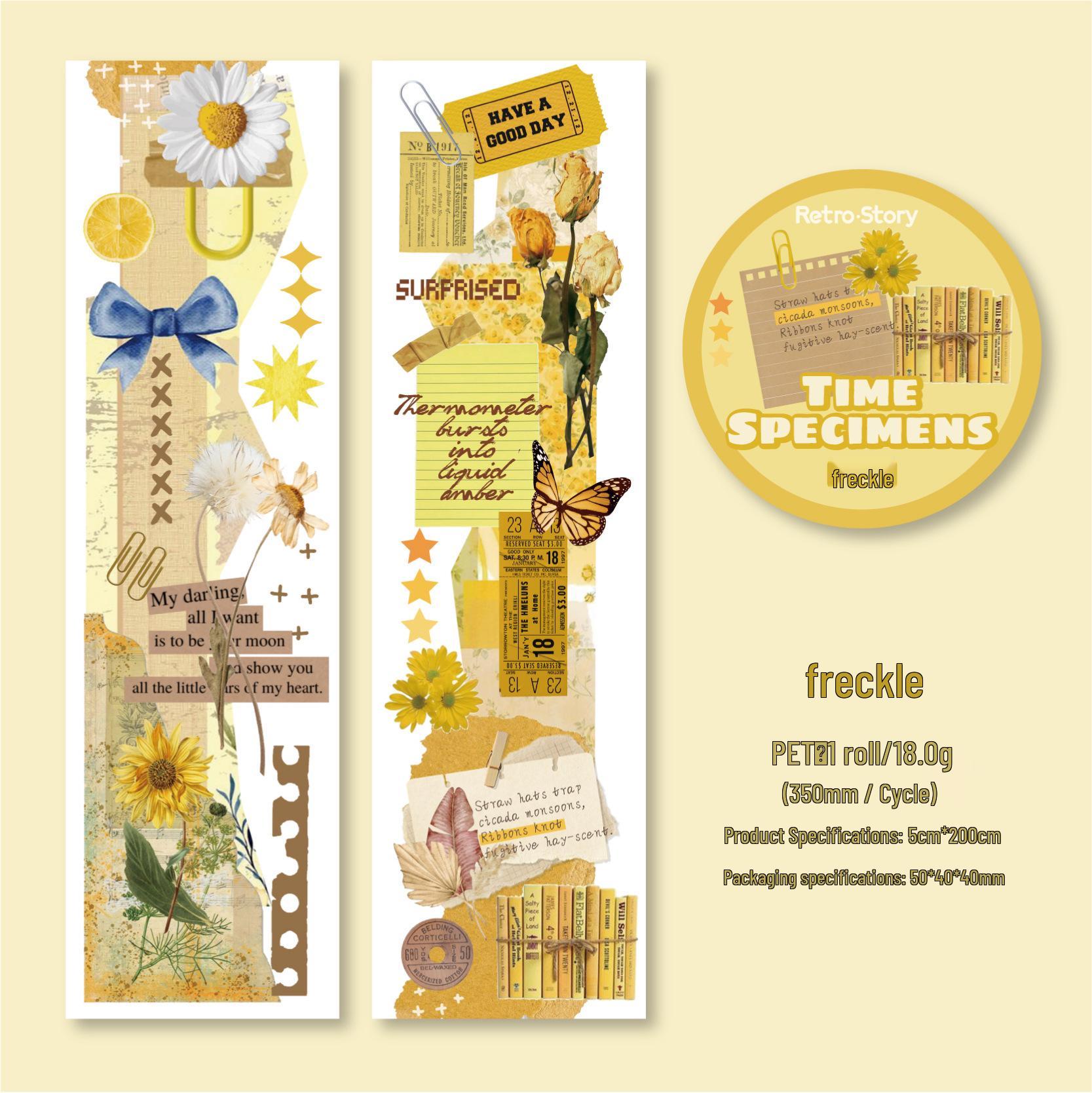 Retro. Story Tape Time Specimen Series: DIY Decorative Collage Planner (6 Styles)
