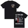 Rap Singer Milo J La Vida Era Mas Cortas New Album Tour Pattern SpringSummer Unisex Harajuku Hiphop Tshirt Street Wear Y2K
