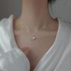French Summer Fashion Design Sense Mermaid Pearl Pendant S925 Sterling Silver Necklace Women's