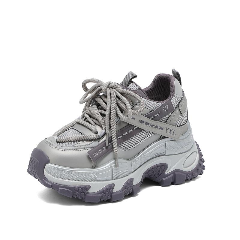 2026 Spring Small Inner Height Increase Sports Dad Shoes Fashionable and Lightweight Super Platform Shoes Trendy and Wear-resistant Ins