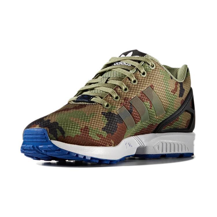 Adidas Originals ZX Flu Slip Resistant, Abrasion Resistant, Lightweight Low top Sports Casual Shoes Unisex Umber Green S32272