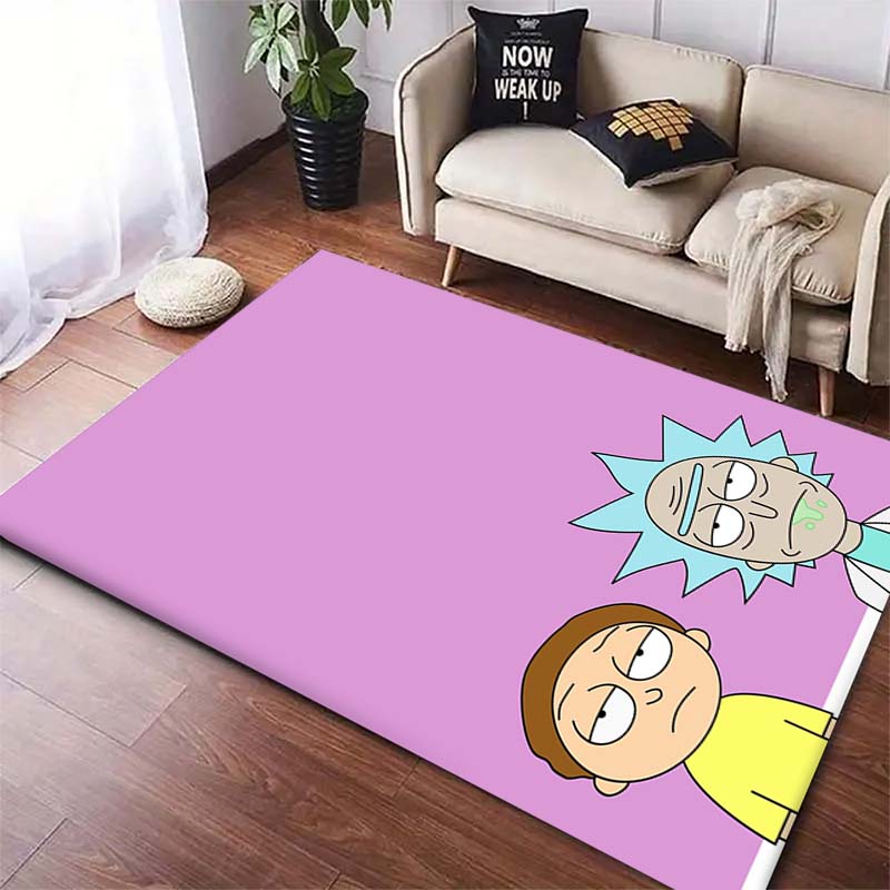 

Ricky and Morty pattern rug, digitally printed non-slip decorative rug, a housewarming gift for family and friends. 60x90cm