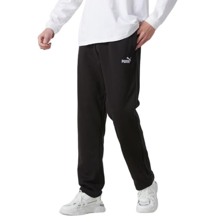 PUMA Fashionable Versatile Comfortable Breathable Knitted Sports Pants Men bottoms Black 687556-01