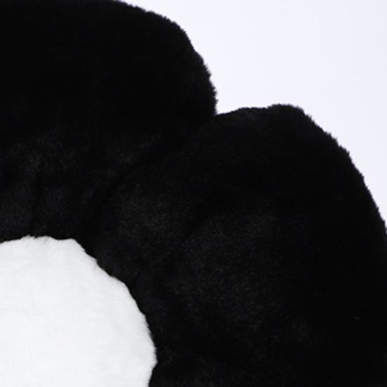 Car Headrest Pillow Soft And Stylish Black White Flower Neck Support Cushion for Comfortable Travel