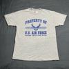 Vintage Y2K US Air Force Graphic Tee Grey Large VTG Unisex Casual