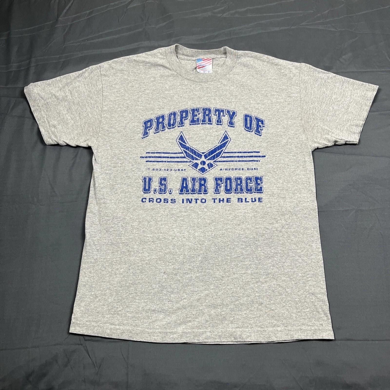 

Vintage Y2K US Air Force Graphic Tee Grey Large VTG Unisex Casual 2XL