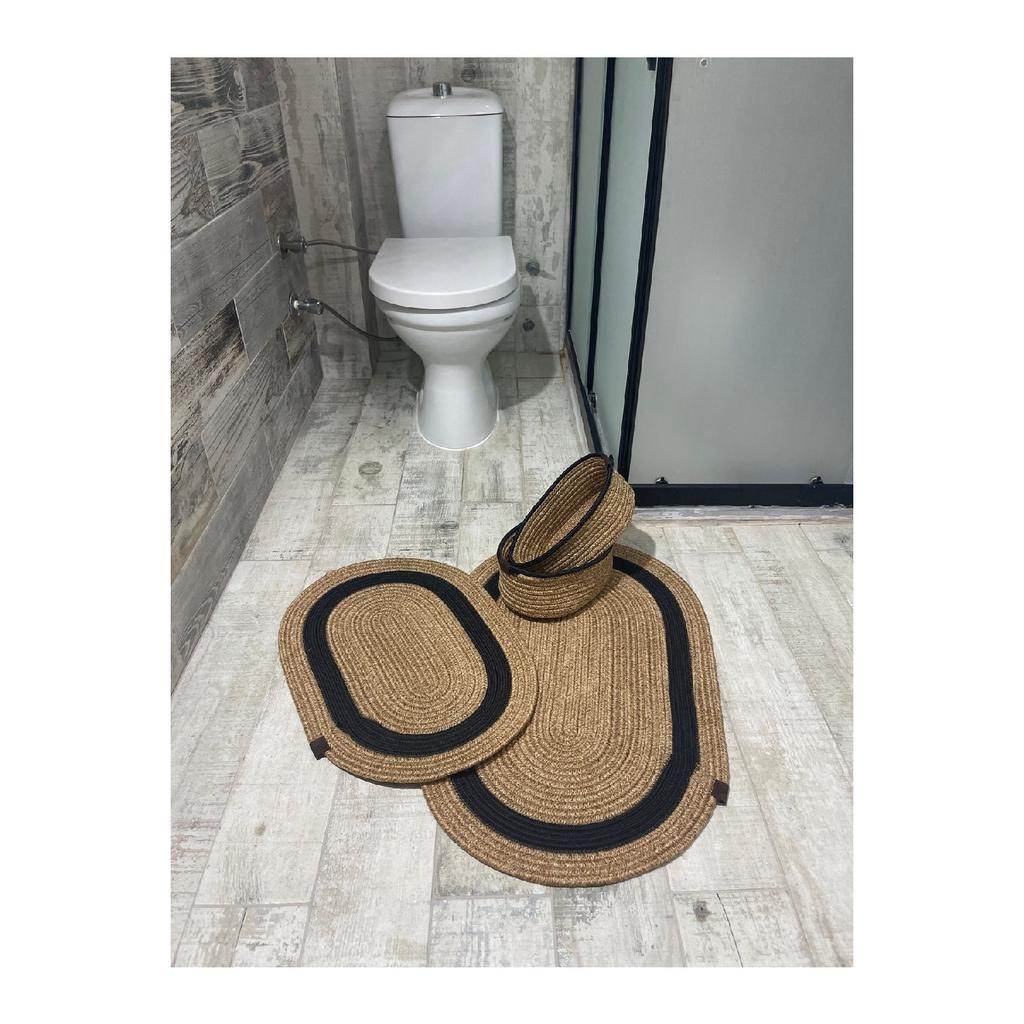 Iuta, răchită, set covoraș de baie, set coș de baie, set covoraș