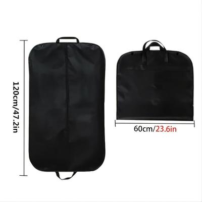 1pc Foldable Black Suit Garment Bag Dust Cover Clothes Travel Storage Organizer Perfect for Your Fashionable Adventures