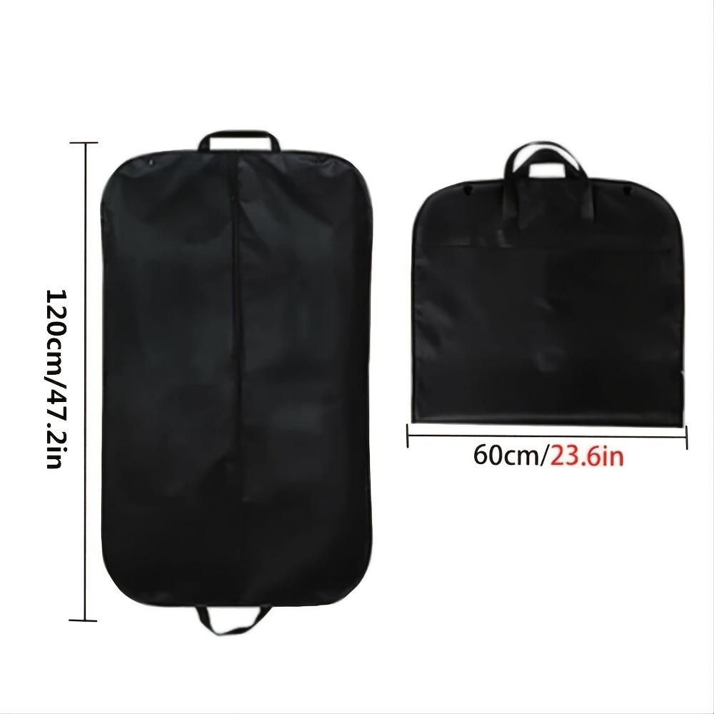 1pc Foldable Black Suit Garment Bag Dust Cover Clothes Travel Storage Organizer Perfect for Your Fashionable Adventures