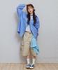KIJIKO Ke614. Washed Bermuda Cargo Pants Beige Gray