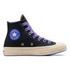 Converse Chuck 70 High Ribbon Laces - Black Blue Flame Unisex Sneakers Natural-Ivory A07976C