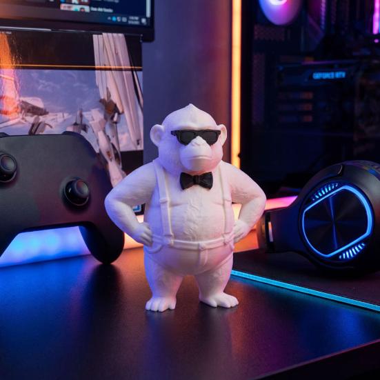 Sunglasses Gorilla Collectible Figurine 3D Printed Funny Cool Monkey Statue Novelty Animal Desktop Ornament for Home Office Decor