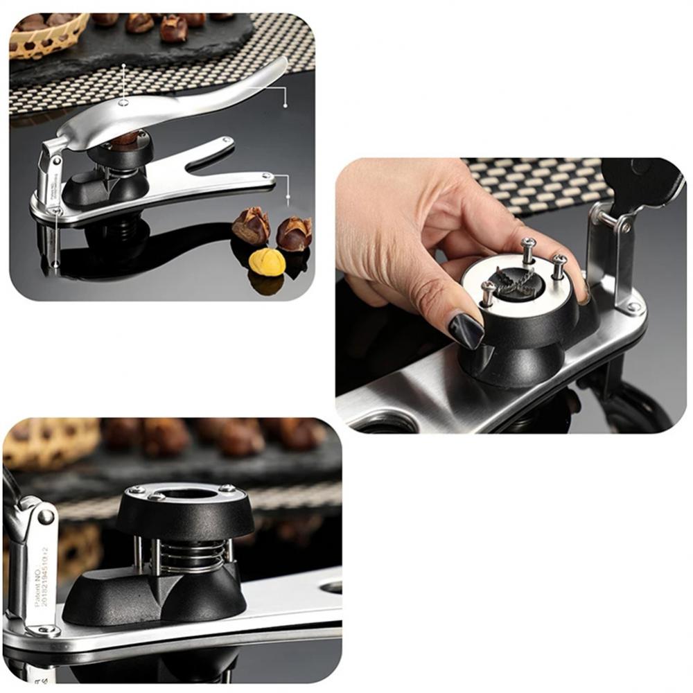 Chestnut Clip Nut Opener Cutter Gadgets 2 In 1 Quick Walnut Pliers Metal Nutcracker Sheller Kitchen Tools Cutter Kitchen Gadgets