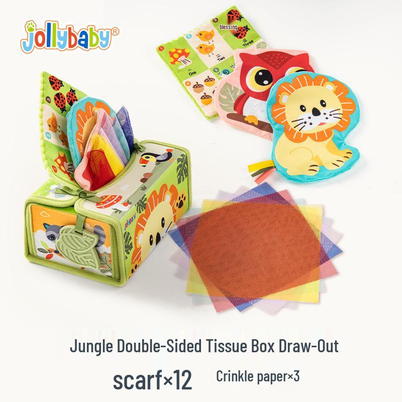 Jollybaby Early Learning Tear-Proof Tissue Box Toy for Babies 0-1 Year
