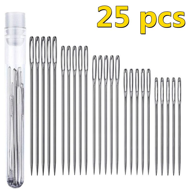 Buy Big Eye Blunt Needle 25 Stainless Steel Yarn Knitting Needle Sewing Needle Hand Knitting