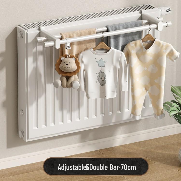 Stojak do suszenia i przechowywania ubrań na kaloryfer z haczykami