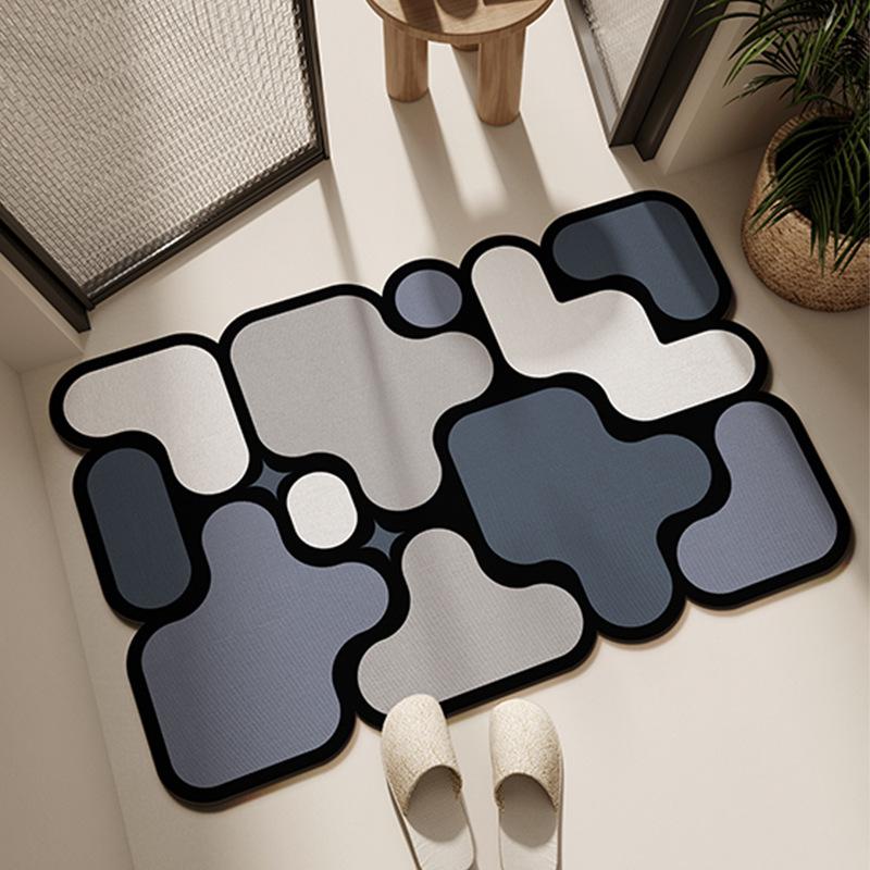 Bathroom Mat, Toilet, Diatomaceous Earth, Absorbent Mat, Toilet Door Mat, Household Entrance Carpet, Anti Fall, Anti Slip Mat