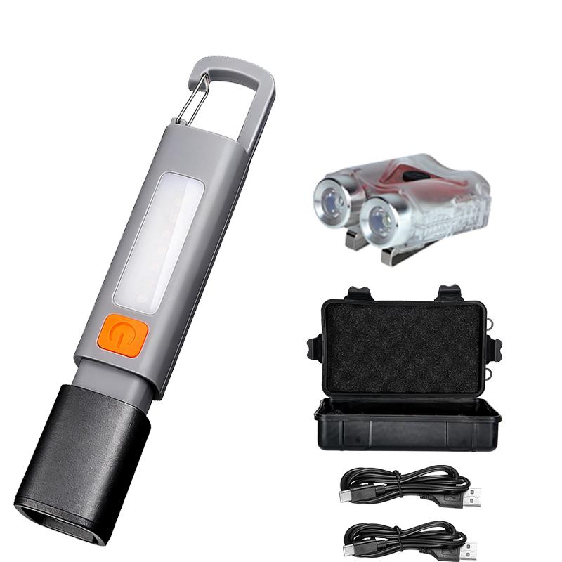 High Strong Power LED Flashlight Tactical Torch USB Rechargeable Zoom Emergency Lights For Outdoor Fishing Work Lighting Lamp