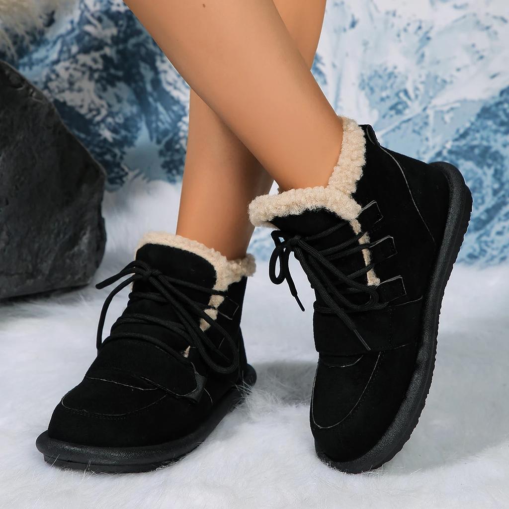 New Classic Thickened Fluff Women's Snow Boots Comfortable Warm Ankle Boots Women Winter Ladies Shoes Chunky Botas Mujer