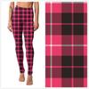 European & American Striped Plaid Print Slimming Nine-Point Plus Size Leggings