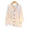 Plus Size Women's Cardigan Sweater, Bust 150-160 Cm, Loose Knitwear Jacket for Sizes 200-350 Jin