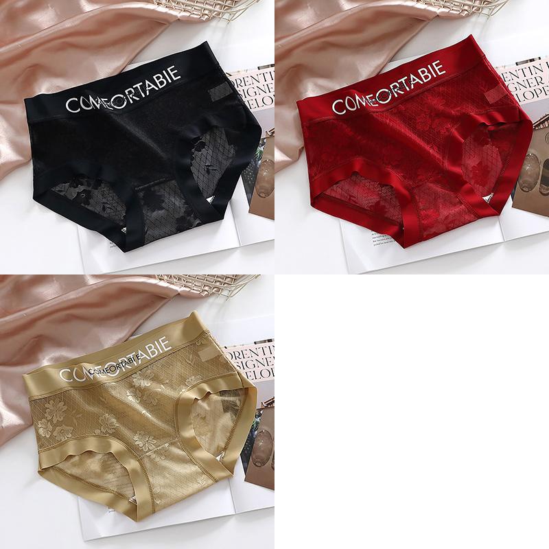 3 ks/sada Krajkové spodní prádlo Dámské Sexy kalhotky Pohodlné Měkké Dámské spodní prádlo M-XXL