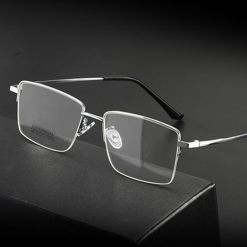 New lightweight titanium half-frame glasses, suitable for men, for business or fishing, with a half-frame design that can be fitted with prescription