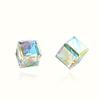 Fashionable Small Cubic Crystals Water Cube Stud  Earrings Simple Dreamy Niche Design Jewelry For Women Accessories Ear Rings