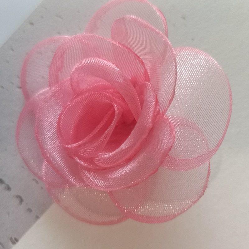 Korean Style 15-Piece Gauze Snow Fabric Flowers for DIY Clothing, Hair Clips, Jewelry Accessories