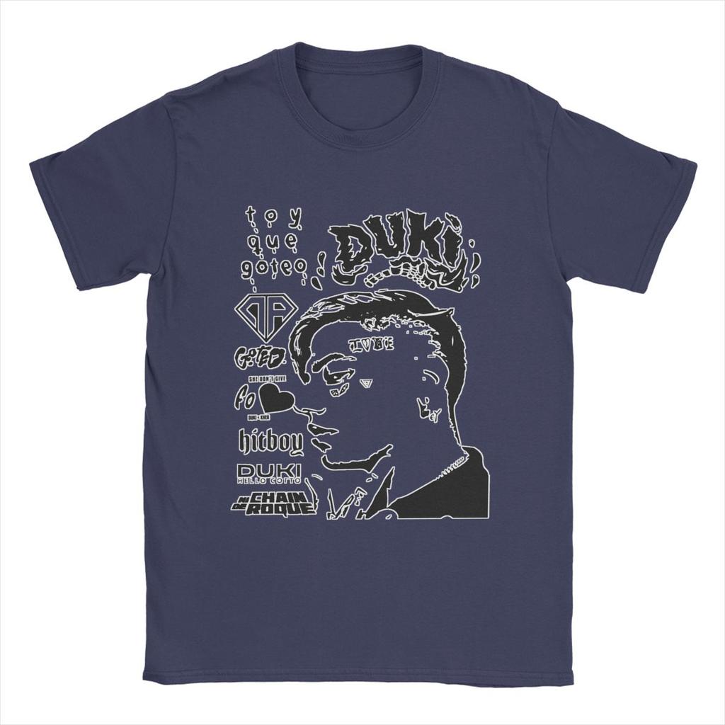 Rock Star Duki Rapper Music T Shirts for Men 100% Cotton Fashion for Male T-Shirt Crewneck Tees Tops Graphic Printed