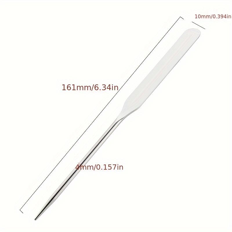 Stainless Steel Mixing Spatula for Nail Color and Makeup Foundation Blending, Original and Holed Options, 3 Pcs Variant