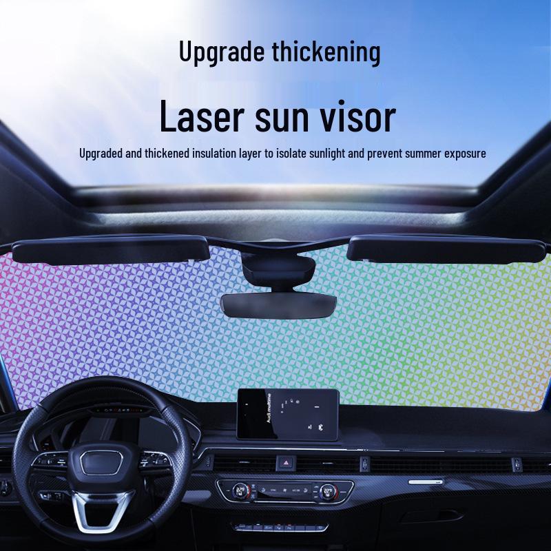 Thickened Laser Windshield Sunshade: Heat Insulation & Sun Protection for Cars and SUVs