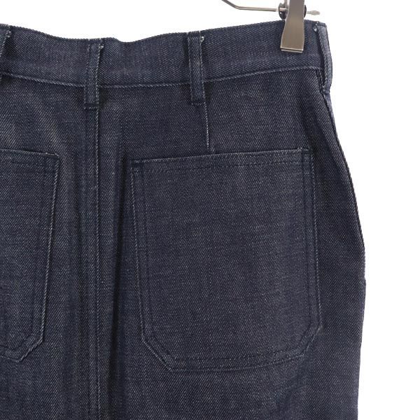 HYKE Long Length Tight Denim Skirt 1 Navy Women Used