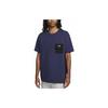 T Shirts Men's Marine Blue Crew Neck Moderate Straight Fit DN1157-410