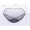 Modern Gold Fruit Bowl - Gold Metal Fruit Basket - Gift Basket for Fruits, Vegetables and Bread, (Black)