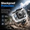 Transparent‑60m‑Depth Waterproof‑Diving‑Housing‑Case, Dual‑Cold‑Shoe Underwater‑Protective‑Shell With Anti‑Fog‑Sheets For GoPro MISSION 1 / 1 PRO