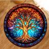 Tree of Life Round Rugs Yoga Floor Mat Nature Mandala Design Circle Carpet Home Living Room Bedroom Decor Ancient Spiritual Rug