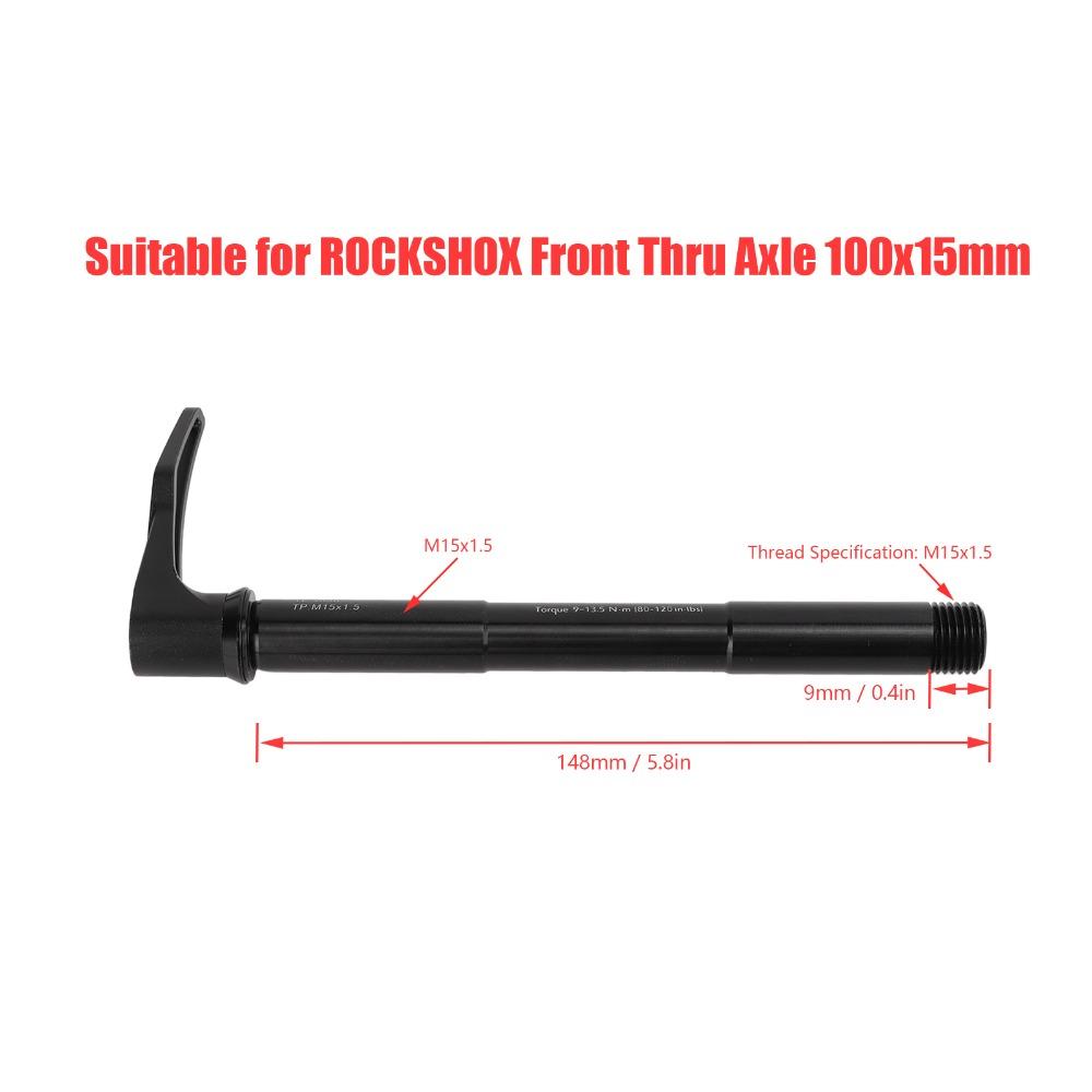 Aluminum Alloy Thru Axle Quick Release Lightweight 15mm X 100mm / 15mm X 110mm Hub Thru Axle for ROCKSHOX