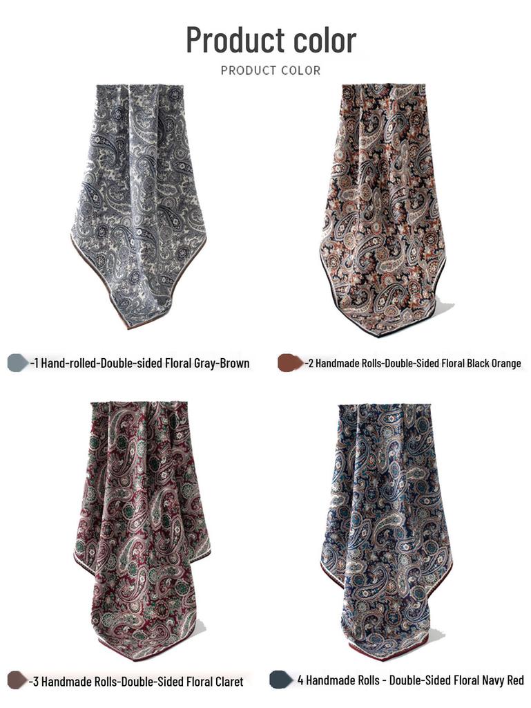 Autumn Elegant Double-Sided Wool Scarf & Shawl for Ladies