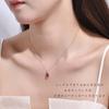 [FH.bird] July Birthstone Necklace for Women, Popular Drop Design "Love Stone," Sterling Silver 925, Hypoallergenic, Simple Design, 40+5cm