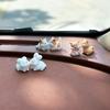2Pcs Cartoon Kiss Face Friendly Animals Doll Ornaments Funny Ducks Frogs Figurines Ornaments Car Interior Dashboard for Gifts