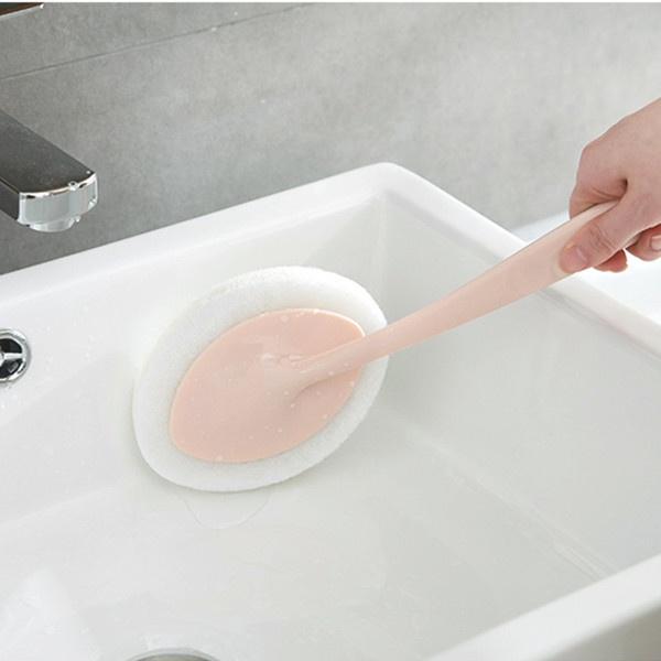 1Pc Portable Toilet Brush Multifunction Sponge Long Handle Bathtub Floor Home Cleaning Brush