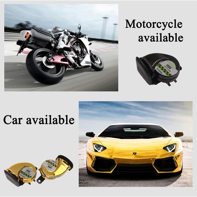 12V Waterproof 130DB Snail Air Motorcycle Horn Siren Loud For Car Truck Motorbike ATV Scooter Boat Black/Red/Blue/Golden/Silver
