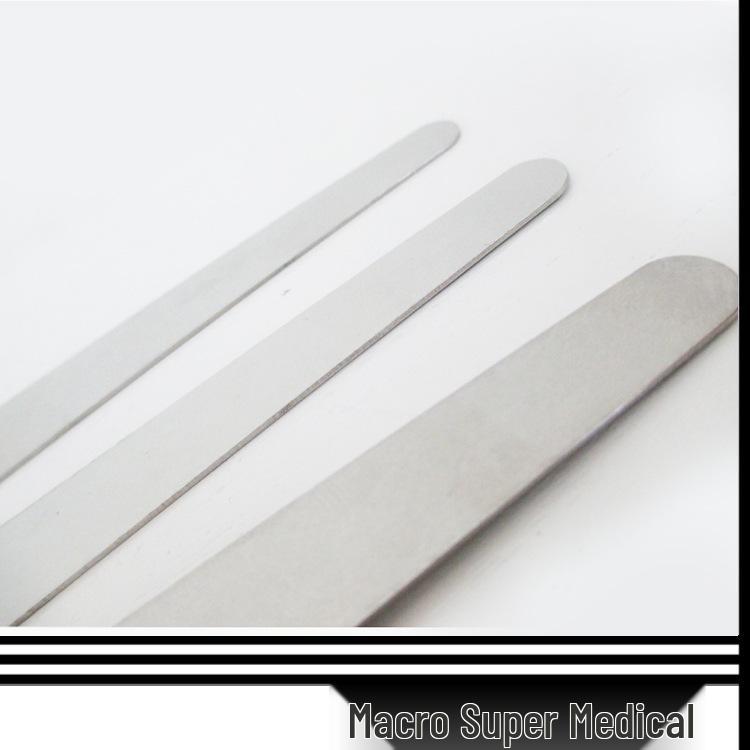 Stainless Steel Thickened Tongue Depressor and Mixing Spatula Set with Knife Holder - 14cm, 16cm, 18cm