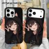 Phone case: 2D flat, suitable for iPhone 18 17 16 15 14 13 12 Pro, anime girl, perfect Christmas and Halloween holiday gift
