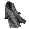 New Thousand Bird Plaid Woolen Coat Women's New Autumn Double-sided Wool Loose and Thin Casual Coat