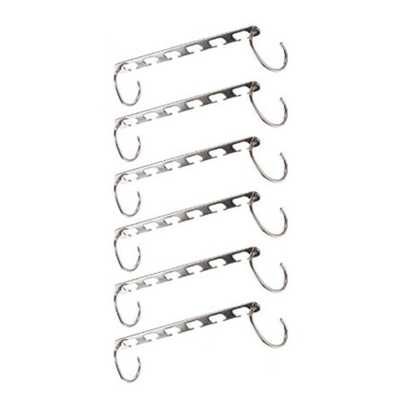 2/4/6/8/10pcs Magic Clothes Hangers Hanging Chain Metal Cloth Closet Hanger Shirts Tidy Save Space Organizer Hangers