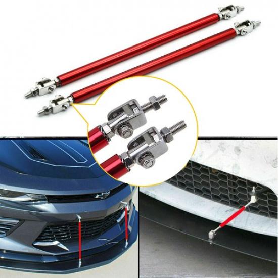 For BMW Adjustable Chrome Front Bumper Lip Strut Splitter Rod Tie Support Bar US